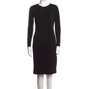 Donna‎ Karan Black Slim Fit Knee Length Long Sleeve Dress Size XS New